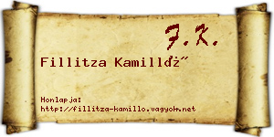Fillitza Kamilló névjegykártya